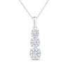 Thumbnail Image 1 of Diamond Three-Stone Necklace 1/2 ct tw Round-Cut 10K White Gold 18&quot;