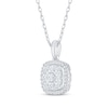 Thumbnail Image 2 of Diamond Necklace 1/2 ct tw Round-Cut 10K White Gold 18&quot;