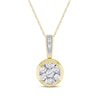 Thumbnail Image 1 of Diamond Necklace 1/8 ct tw Round-Cut 10K Two-Tone Gold 18"