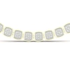 Thumbnail Image 2 of Men's Diamond Square Necklace 1 ct tw Round-cut 10K Yellow Gold 22&quot;