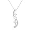 Thumbnail Image 1 of Diamond 3-Stone Necklace 1/3 ct tw Princess-cut 10K White Gold 19&quot;