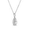 Thumbnail Image 2 of Forever Connected Diamond Necklace 1/2 ct tw Pear & Round-cut 10K White Gold 18&quot;