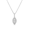 Thumbnail Image 1 of Forever Connected Diamond Necklace 1/2 ct tw Pear & Round-cut 10K White Gold 18&quot;