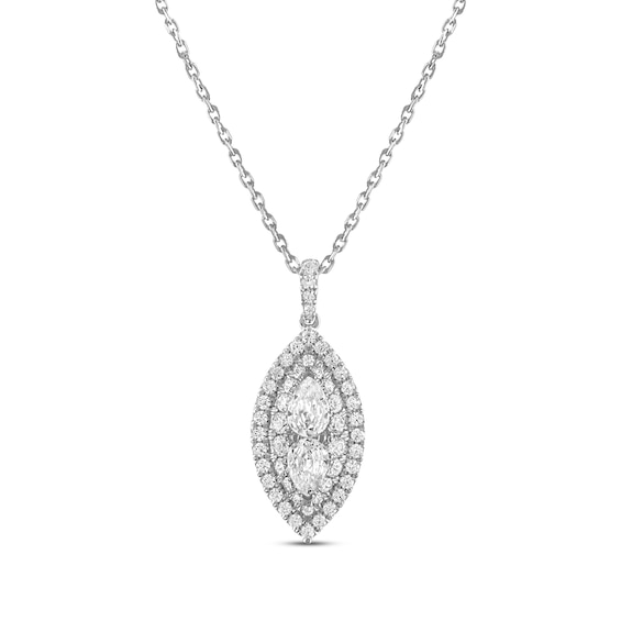 1/6 Ctw Connecting V-shape Pendant Round Cut Diamond Necklace in 10K Yellow  Gold