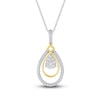 Thumbnail Image 1 of Diamond Necklace 1/3 ct tw Round-cut 10K Two-Tone Gold 18&quot;