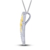 Thumbnail Image 1 of Diamond Angel/RN Necklace 1/15 ct tw Round-cut Sterling Silver & 10K Yellow Gold 18"