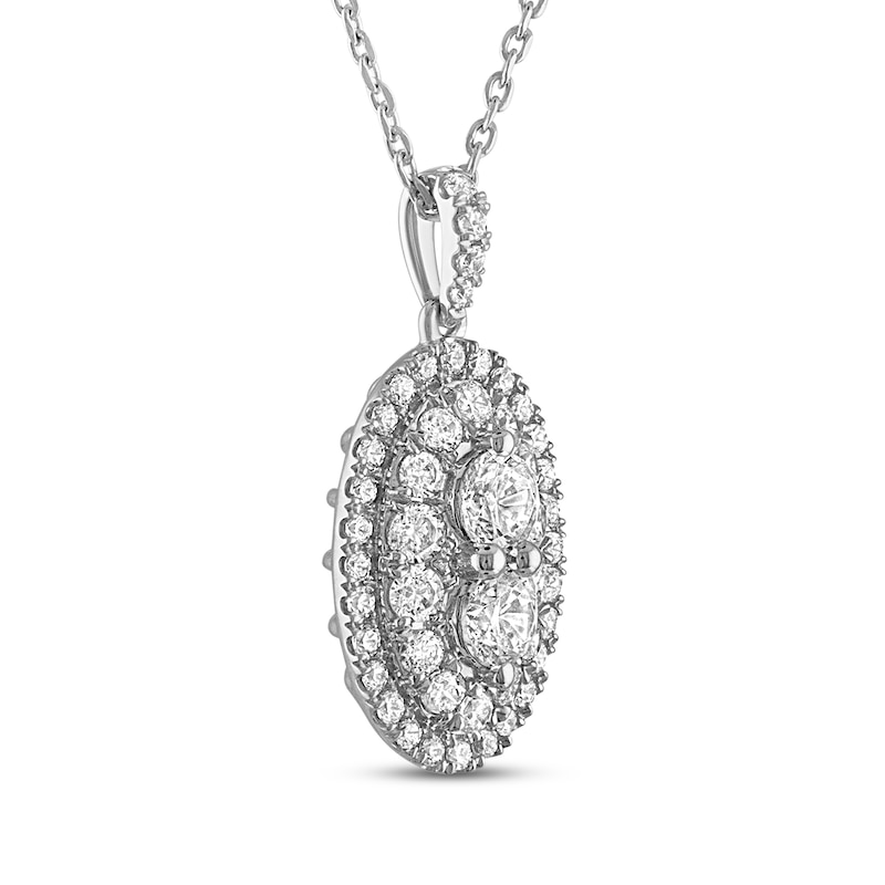 Diamond Initial S Necklace 1/20 ct tw Round-cut 10K White Gold