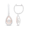 Thumbnail Image 1 of Unstoppable Love Diamond Dangle Earrings 1/4 ct tw Round-cut Sterling Silver & 10K Rose Gold