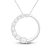 Thumbnail Image 1 of Diamond Circle Necklace 1/5 ct tw Round-cut 10K White Gold 19&quot;