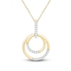 Thumbnail Image 1 of Diamond Circle Necklace 1/10 ct tw Round-cut 10K Yellow Gold 19&quot;