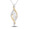 Thumbnail Image 1 of Diamond Necklace 1/5 ct tw Round-cut 10K Yellow Gold & Sterling Silver 19&quot;