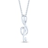 Thumbnail Image 3 of Diamond Treble Clef Necklace Sterling Silver 18"