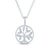 Thumbnail Image 2 of Diamond Tree of Life Necklace Sterling Silver 18&quot;