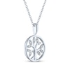 Thumbnail Image 3 of Diamond Tree of Life Necklace Sterling Silver 18&quot;