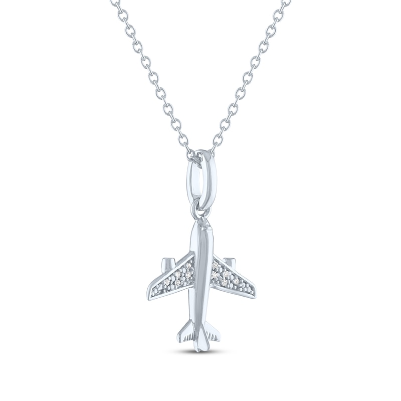 Airplane Name Necklace THICKER PENDANT Engraved 