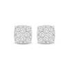 Thumbnail Image 2 of Men's Diamond Stud Earrings Round-cut 10K White Gold