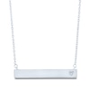 Thumbnail Image 1 of Diamond Heart Bar Necklace Sterling Silver 16.75&quot;