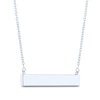 Thumbnail Image 3 of Diamond Heart Bar Necklace Sterling Silver 16.75&quot;