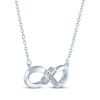 Thumbnail Image 3 of Diamond Infinity Cross Necklace Sterling Silver 17.25&quot;