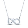 Thumbnail Image 4 of Diamond Infinity Cross Necklace Sterling Silver 17.25&quot;