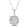 Thumbnail Image 0 of Diamond Necklace 1 ct tw Round-cut 10K White Gold 18"