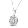 Thumbnail Image 1 of Diamond Necklace 1 ct tw Round-cut 10K White Gold 18"