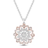 Thumbnail Image 0 of Diamond Necklace 1/2 ct tw Round-cut Sterling Silver & 10K Rose Gold 18"