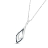 Thumbnail Image 2 of Black & White Diamond Necklace 1/6 ct tw Round-cut Sterling Silver 18&quot;