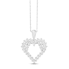 Thumbnail Image 0 of Diamond Heart Necklace 1/4 ct tw Round-cut 14K White Gold 18"