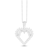 Thumbnail Image 3 of Diamond Heart Necklace 1/4 ct tw Round-cut 14K White Gold 18"