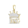 Thumbnail Image 2 of Men's Diamond &quot;King&quot; Crown Charm 1/3 ct tw Round-cut 10K Yellow Gold