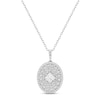 Thumbnail Image 1 of Diamond Necklace 1/2 ct tw Princess & Round-cut 10K White Gold 18&quot;