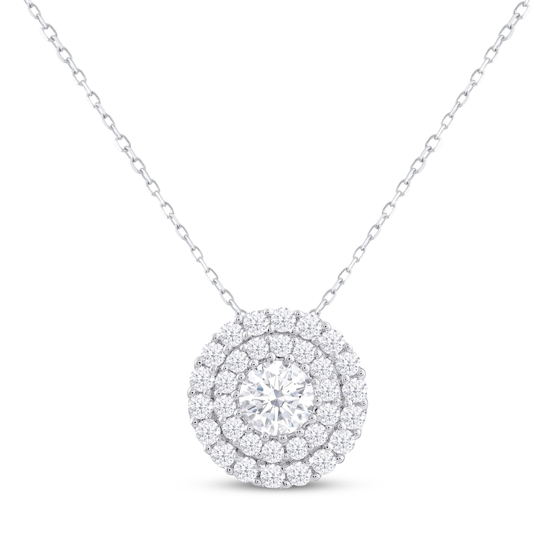 Lab-Created Diamonds by KAY Necklace 1 ct tw Round-cut 14K White Gold 18"