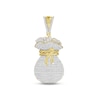 Thumbnail Image 1 of Men's Money Bag Charm 1 ct tw Round & Baguette-cut 10K Yellow Gold