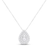 Thumbnail Image 0 of Lab-Grown Diamonds by KAY Teardrop Necklace 1 ct tw Round-cut 14K White Gold 18"