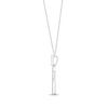 Thumbnail Image 1 of Diamond Flared Cross Necklace 3/8 ct tw 14K White Gold 18"