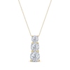 Thumbnail Image 1 of Diamond Graduated Three-Stone Drop Necklace 1 ct tw 14K Yellow Gold 18&quot;