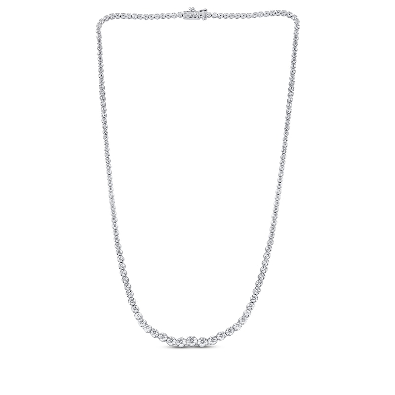 Main Image 1 of Diamond Riviera Necklace 5 ct tw 14K White Gold 17&quot;