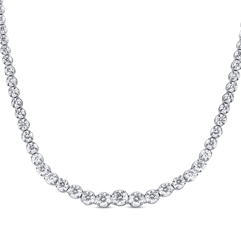 Main Image 2 of Diamond Riviera Necklace 5 ct tw 14K White Gold 17&quot;