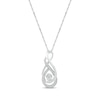 Thumbnail Image 1 of Diamond Twist Infinity Necklace Sterling Silver 18&quot;