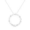 Thumbnail Image 0 of Round-Cut Diamond Circle Necklace 1/20 ct tw Sterling Silver 19“