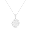 Thumbnail Image 1 of Round-Cut Multi-Diamond Center Necklace 1/10 ct tw Sterling Silver 19“