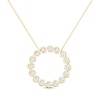 Thumbnail Image 1 of Round-Cut Diamond Circle Necklace 1/3 ct tw 10K Yellow Gold 19“