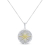 Thumbnail Image 0 of Round-Cut Diamond North Star Necklace 1/4 ct tw Sterling Silver & 10K Yellow Gold 18“