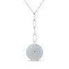 Thumbnail Image 2 of Round-Cut Diamond Evil Eye Charm Drop Necklace 1/6 ct tw Sterling Silver 18“