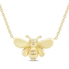 Thumbnail Image 1 of Round-Cut Diamond Accent Bee Necklace 10K Yellow Gold 18“