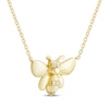 Thumbnail Image 2 of Round-Cut Diamond Accent Bee Necklace 10K Yellow Gold 18“