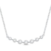 Thumbnail Image 1 of Round-Cut Diamond Smile Necklace 1/5 ct tw 10K White Gold 19”