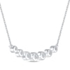 Thumbnail Image 3 of Round-Cut Diamond Smile Necklace 1/5 ct tw 10K White Gold 19”