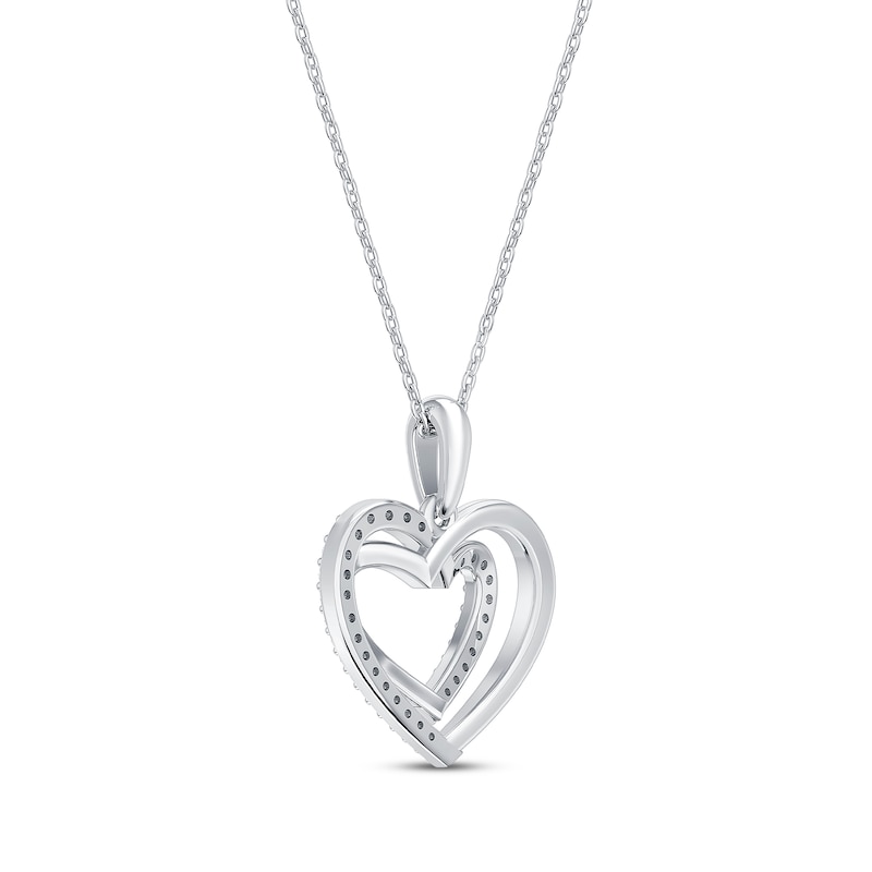 Diamond Heart Necklace 1 ct tw 10K White Gold 18